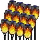 Solar Torch Lights Kurifier, pacote com 12 unidades Flickering Flame Waterproof