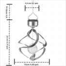 Solar Wind Chime Pendant Light, Luz decorativa do jardim ao ar livre, Decoração do pátio, Pátio, 1Pc