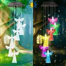 Solar Wind Chimes HEGUD Angel Color Change Outdoor Solar Wind Chimes HEGUD Angel Color Change Outdoor