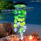 Solar Wind Chimes Zeiliuled: branco, verde, mudança de cor