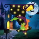 Solar Witch Garden Flag Easy Joy 30x46 cm 8 modos de iluminação