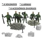 Soldado brinquedo boneco soldadinho plastico miniatura exército guerra