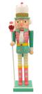 Soldado de madeira com doces de 38cm - candy verde