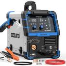 Soldador AZZUNO 200A MIG 8 em 1 110V/220V Gás/Fluxo/Alumínio