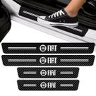 Soleira Da Porta Compatível Linha Fiat Fibra De Carbono