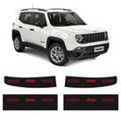 Soleira Da Porta Jeep Renegade Adesivo Preto e Logo Vermelho