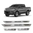 Soleira Hilux Premium Aço Inox Gravação Laser Mult