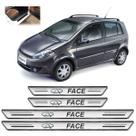 Soleira Platinum Chery Face 2010 a 2015 4 Peças Prata sp133