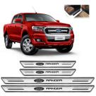 Soleira Platinum Ford Ranger 1995 a 2020 4 Peças Prata sp162