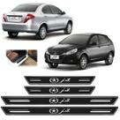 Soleira Platinum JAC J3 2011 a 2015 4 Peças Preto sp139