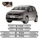 Soleira Platinum Vw Fox 2003 a 2020 4 Peças Prata sp123