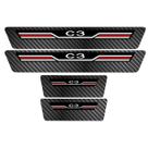 Soleira Porta Sport Vermelho Carbono C3 21 22 2023 2024 2025