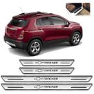 Soleira Premium GM Tracker 2001 a 2019 4 Peças Prata sp093