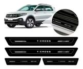 Soleira T-cross 2019 2020 2021 Platinum Preta Jogo 8 Peças