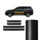 Soleira Tiggo Black Fibra 4d Preto Adesivo Protetor 4 Peças Soleira Tiggo Black Fibra 4d Preto Adesivo Protetor 4 Peças