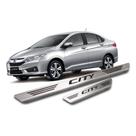 Soleiras Dianteira e Soleiras Traseira de Aço inoxidável 304 escovado HONDA CITY 2015 até 2023 Soleiras Dianteira e Soleiras Traseira de Aço inoxidável 304 escovado HONDA CITY 2015 até 2023