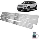 Soleiras Range Rover Evoque 2012/2020 Prata Baixo Relevo