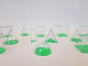 Sólidos Acrílico Exploração Das Figuras Geometria com 17 peças MMP