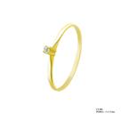 Solitário Minimalista Ponto de Luz Branco 1,5mm em Ouro 18k