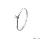 Solitário Minimalista Ponto de Luz Branco 1,5mm em Ouro 18k