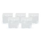Soluções para Armazenamento de Miçangas 5 Unidades Recipientes Transparentes de Plástico