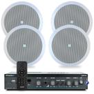 Som Ambiente Area Gourmet Bluetooth Usb Sd Controle Remoto + 04 Arandela Jbl Top