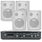 Som Ambiente Bluetooth Amplificador Receiver Frahm Slim 1600 Com 4 Caixas Ps200 Frahm Som Ambiente Bluetooth Amplificador Receiver Frahm Slim 1600 Com 4 Caixas Ps200 Frahm