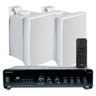 Som Ambiente Jbl Area Piscina 02 Caixas Jbl C521 + Amplificador Bluetooth Usb Sd Controle Remoto