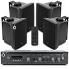 Som Ambiente Jbl Bluetooth Home Casa Sala Barbearia Usb Controle Remoto + 4 Caixas Parde Jbl