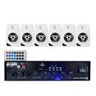 Som Ambiente Mf-9000 Bluetooth + 6 Falantes Caixa Branca