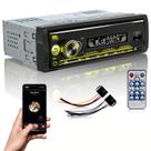 Som Auto Rádio Automotivo Aparelho MP3 para Carro Entrada USB SD Aux Bluetooth HT-1125