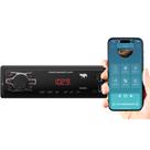 Som Automotivo Bluetooth USB SD Card Rádio FM App Display LED Vermelho