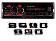 Som Automotivo Carro Radio FM MP3 Bluetooth 2 Entradas USB SD Player