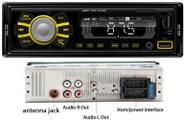 Som automotivo ohpro usb mp3 sd card radio am/fm - c/ led
