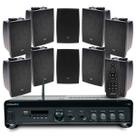 Som Para Hotel Empresas Eventos 10 Caixa Jbl Potente Preta + Amplificaor Bluetooth Optical Usb