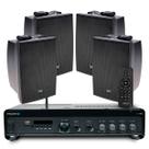 Som Para Supermercado Hotel Empresas Eventos 4 Caixa Jbl Potente Preta + Amplificaor Bluetooth
