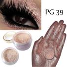 Sombra asa de borboleta Pigmento e Glitter Cor PG 39 - Bitarra Beauty microparticulas em po com alta pigmentação e brilho para sua maquiagem