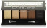 Sombra de olhos L.A. COLORS, 5 cores, marrom fosco, tweed, 7 mL em pó Sombra de olhos L.A. COLORS, 5 cores, marrom fosco, tweed, 7 mL em pó