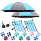 Sombrilla de Playa NBtoUS con Abrazadera Giratoria 360 Protección Solar UPF50+ 2 Piezas