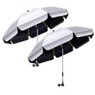 Sombrilla de Playa QTREE Inteligente Paquete de 2 de 124 cm con Protección UV