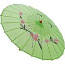 Sombrinha Japonesa em Bambu Verde Floral Sombrinha Japonesa em Bambu Verde Floral