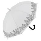 Sombrinha Longa Transparente Gotas Cores Sortidas