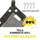 Sombrite 80 % Horta Plantas Orquídea - 5x6 + Kit Instalação