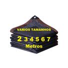 Sombrite Preto Com Acabamento Premium Ilhos E Bainha Diversos tamanhos costura reforçada