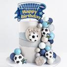 SONICEBUY Conjunto de 35 Peças de Topper para Bolo de Futebol Decoração de Aniversário