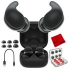 Sony LinkBuds Fit Modelo oficial dos EUA Fones de ouvido com cancelamento de ruído verdadeiramente sem fio WFLS910N/B Pacote preto com Deco Essentials, 6 pares de fones de ouvido, dicas e muito mais