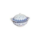 Sopeira c/ Tampa Blue Leaf em Porcelana Borda Ouro 2,8L Sopeira c/ Tampa Blue Leaf em Porcelana Borda Ouro 2,8L