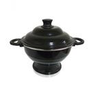Sopeira De Aluminio Com Tampa Grande 3l Preto Verniz Belmar
