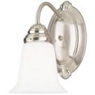 Soporte de Pared Westinghouse 12,4 cm de Níquel con Cristal Opalino