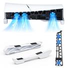Soporte NexiGo para PS5 Slim con ventilador de enfriamiento, puerto USB 3.0 y luz LED